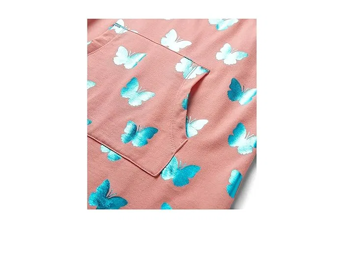 Платье свободного кроя с блестящими бабочками Glitter Butterfly Slouchy Dress Hatley Kids, Desert Sage — фото 3
