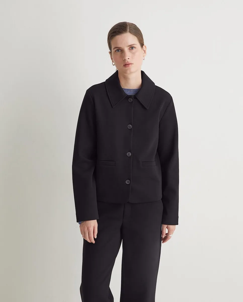 

Женская куртка с застежкой на пуговицы и воротником-рубашкой Yerse, черный