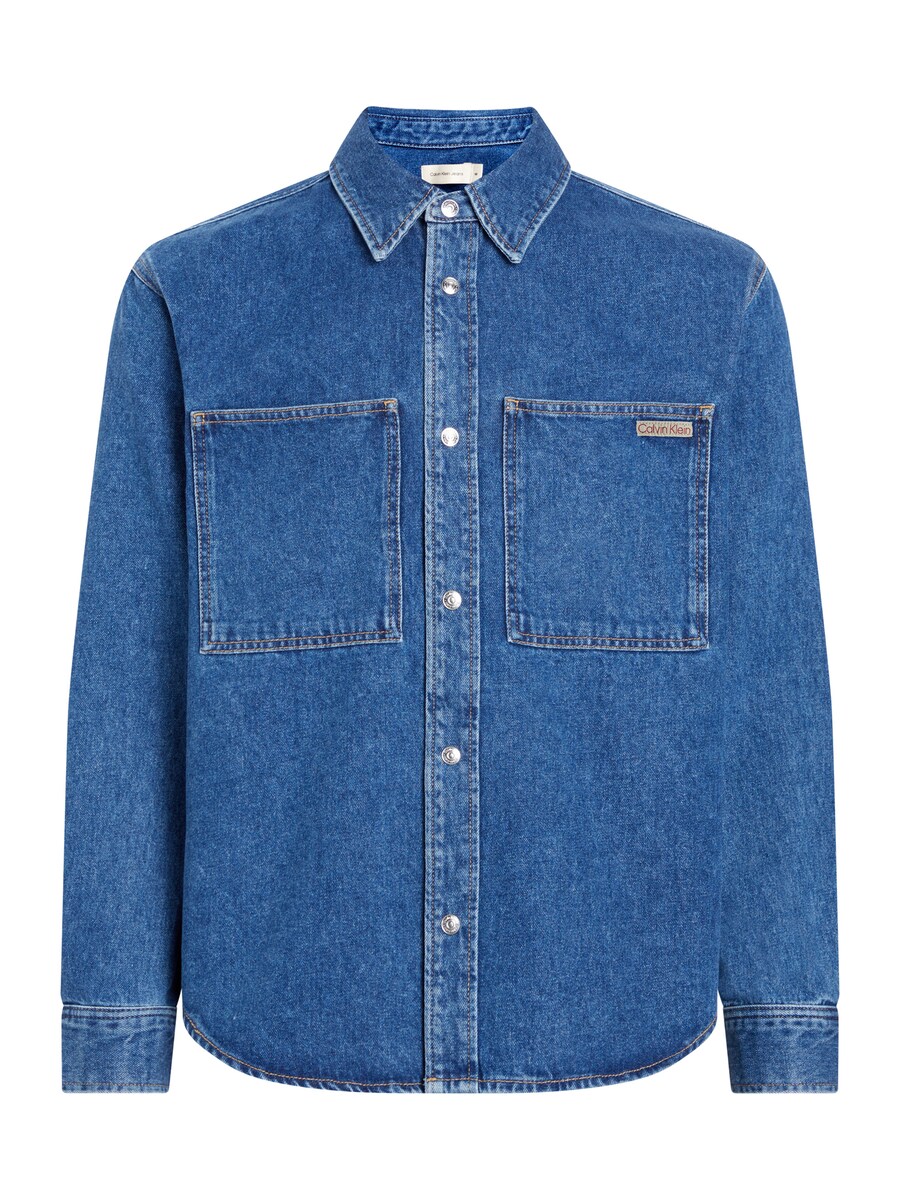 

Джинсовая рубашка Calvin Klein Jeans Regular fit Button Up Shirt, синий деним