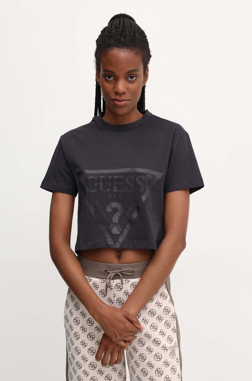 

ADELE хлопковая футболка Guess, черный