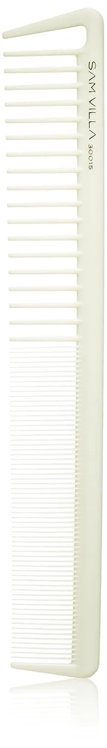 Профессиональная расческа для короткой стрижки и пробора Sam Villa Signature Series, Ivory