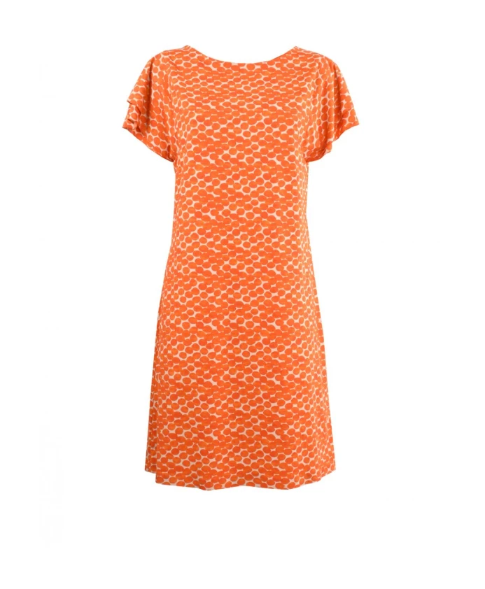 

Короткое платье с абстрактным узором Rrd, оранжевый