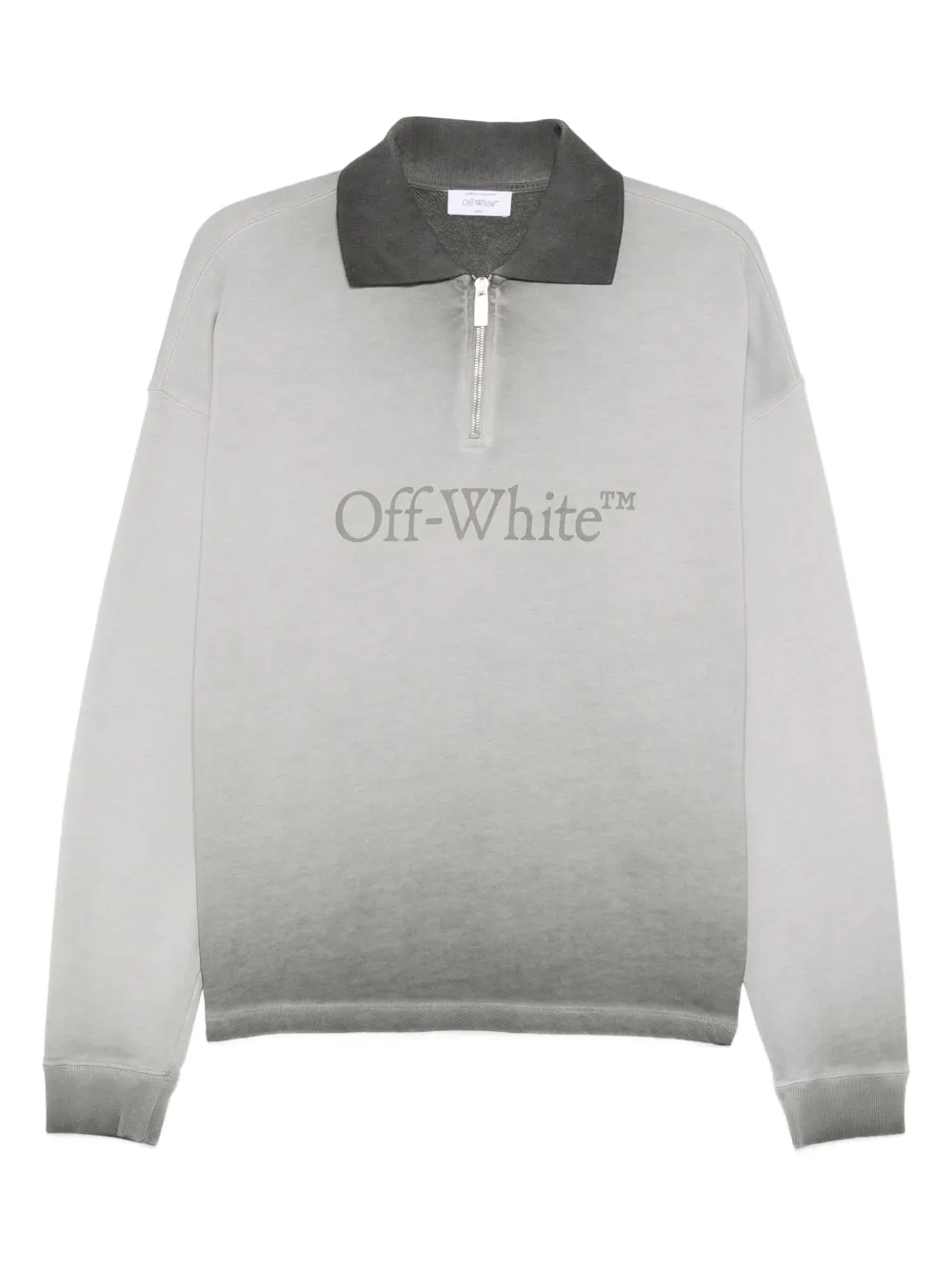 

Поло с градиентным эффектом OFF-WHITE, серый