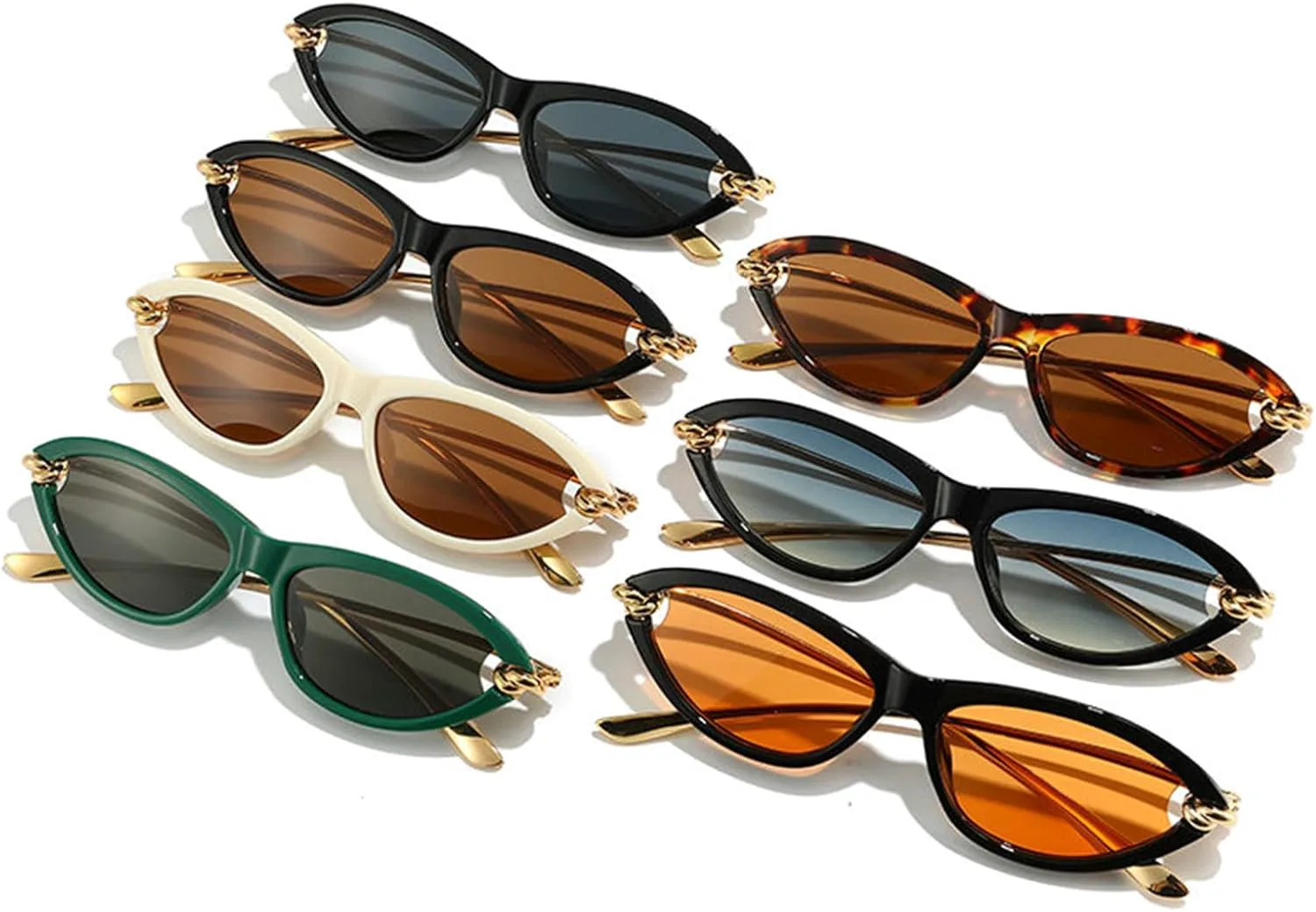 

Солнцезащитные очки COTIA Fashion Cat Eye для женщин и мужчин, с выразительным дизайном, маленькие, овальные, неправильной формы, в стиле панк и хип-хоп, Leopard