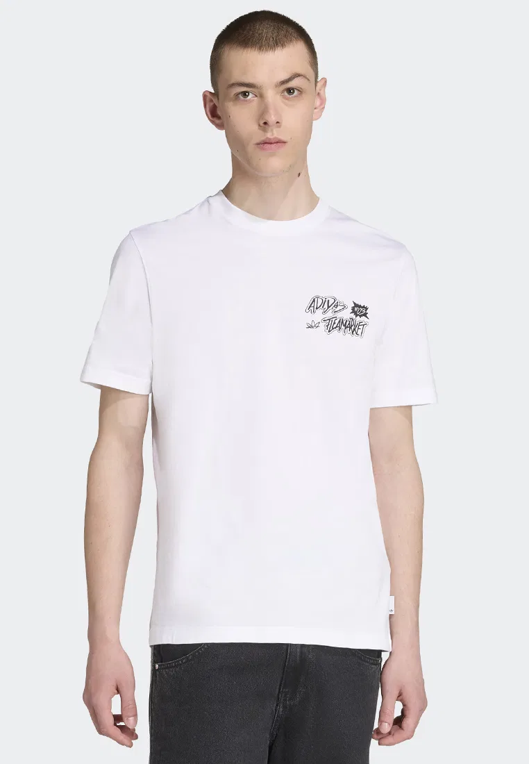 Футболка свободного кроя, Trefoil Series, Adidas, белый