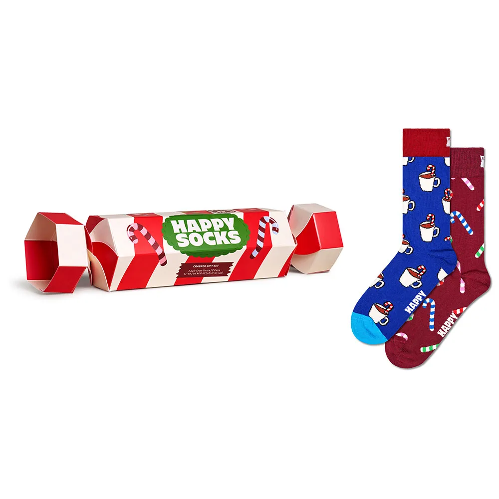

Носки 2 шт Happy Socks Holiday striped cracker gift set crew, красный