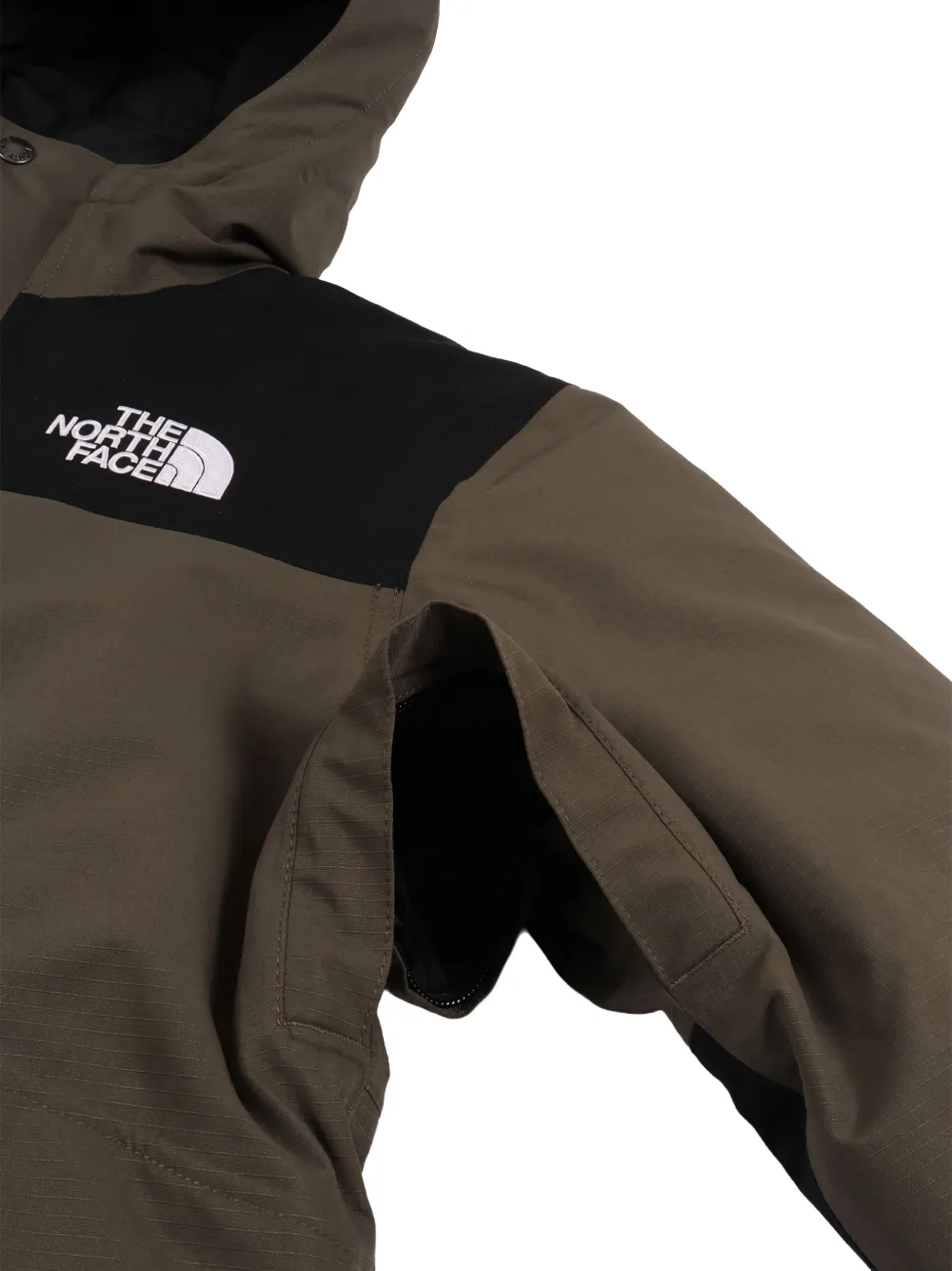 Куртка с капюшоном и цветными вставками The North Face Kids, зеленый — фото 4