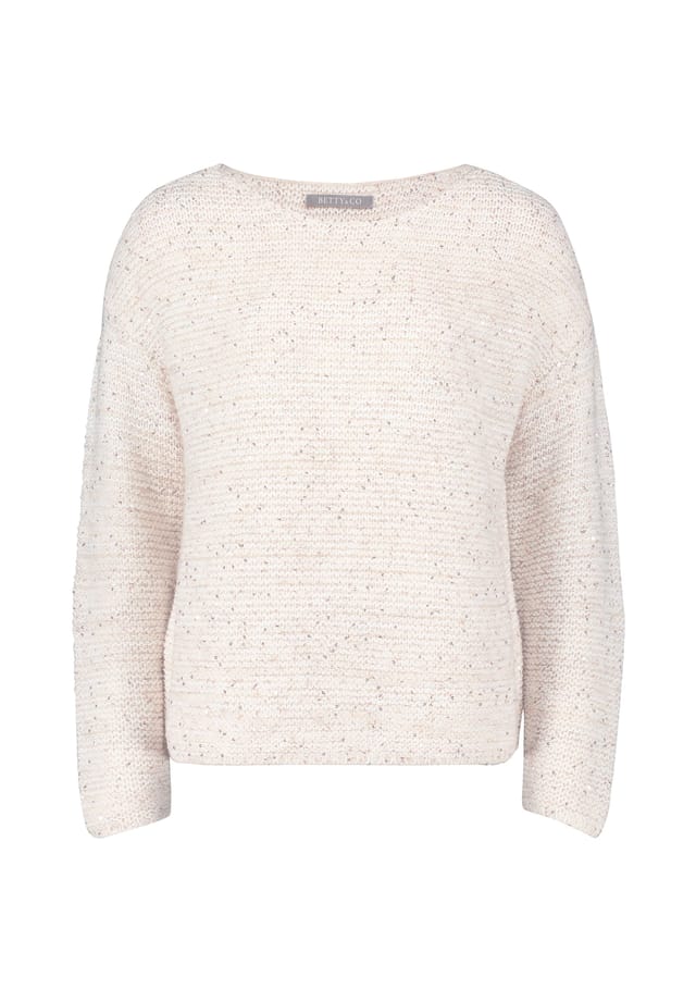

Вязаный свитер с пайетками Betty & Co, бежевый