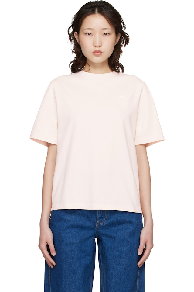 

Maison Kitsuné Уютная футболка с изображением розового лисенка