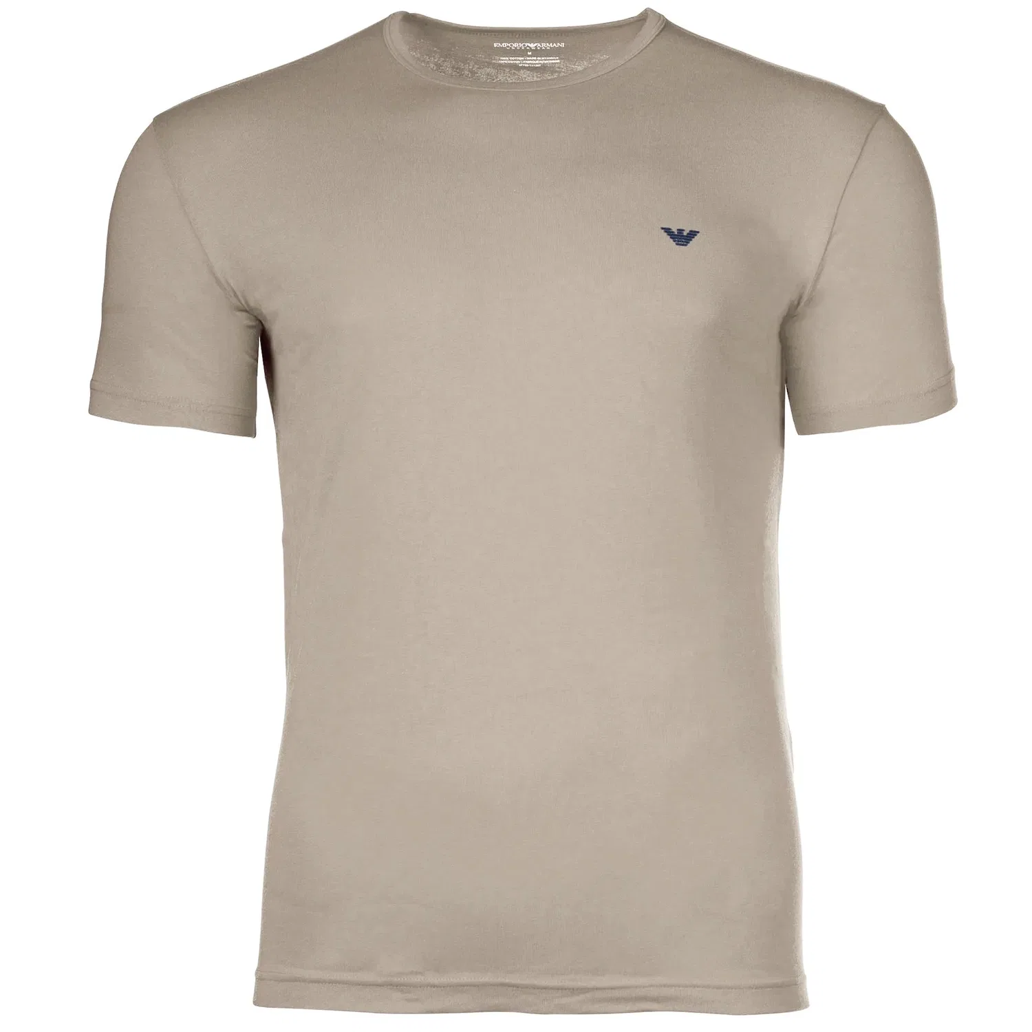 Футболка 2er Pack, хлопок, Emporio Armani, бежевый/синий — фото 4