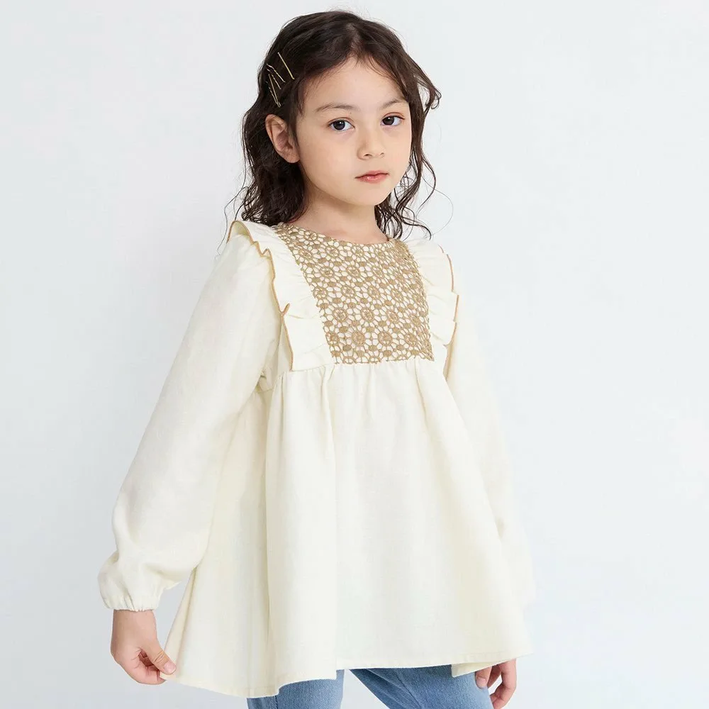 Блузка с кружевной отделкой Branshes, ivory
