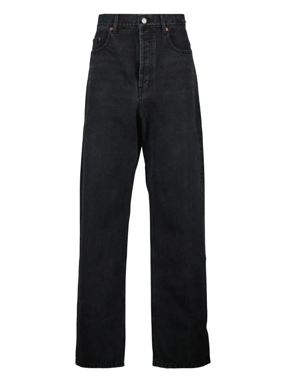 Прямые джинсы из хлопка Saint Laurent, черный