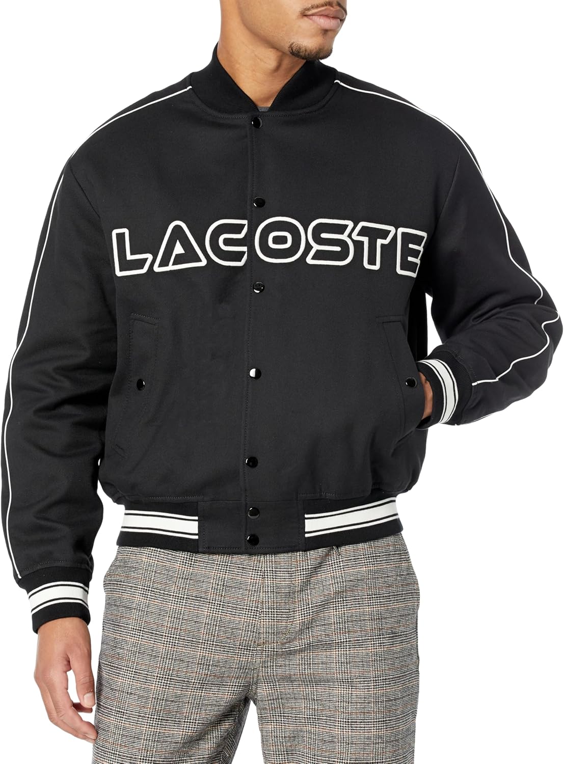 

Мужская бейсбольная куртка Lacoste с логотипом, Black