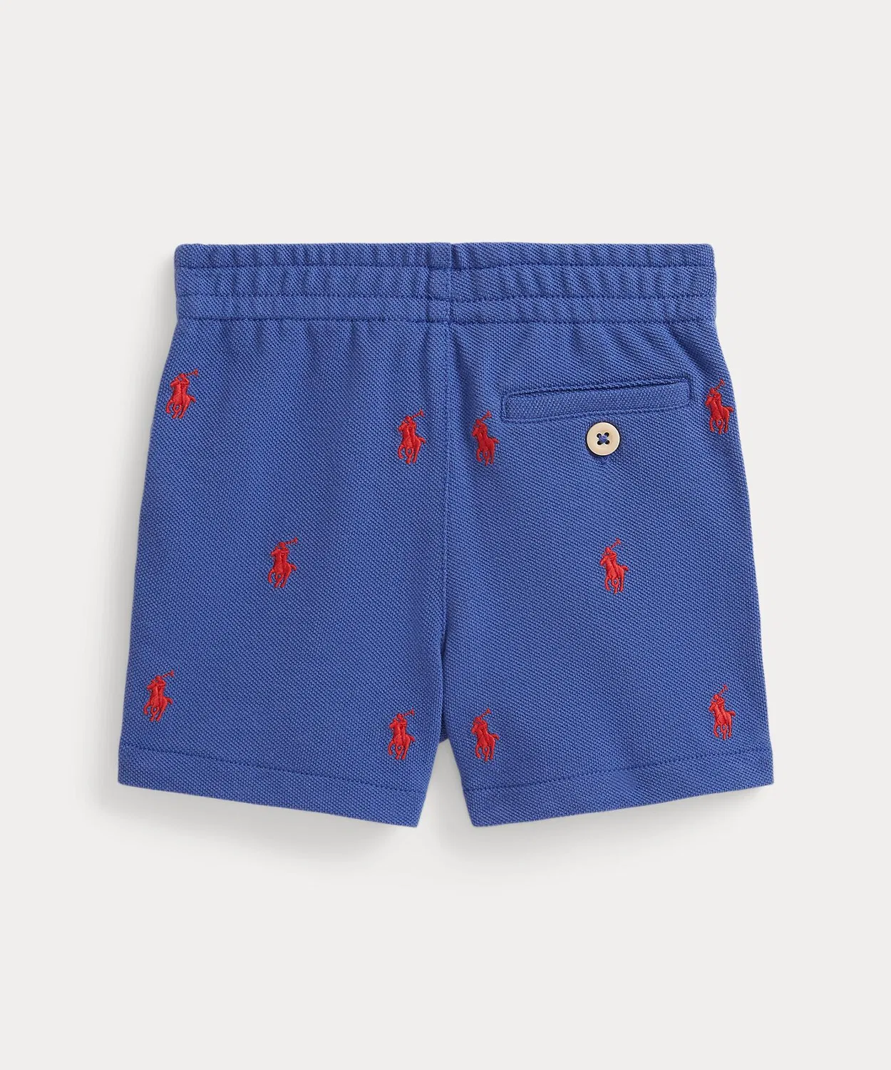 Шорты из хлопковой сетки с вышивкой Polo Ralph Lauren, мультиколор — фото 2