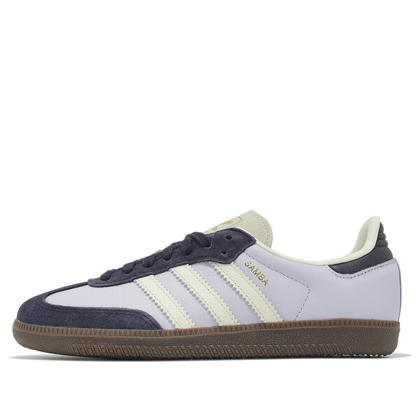Кроссовки samba og 'silver dawn aurora black' Adidas, серебряный