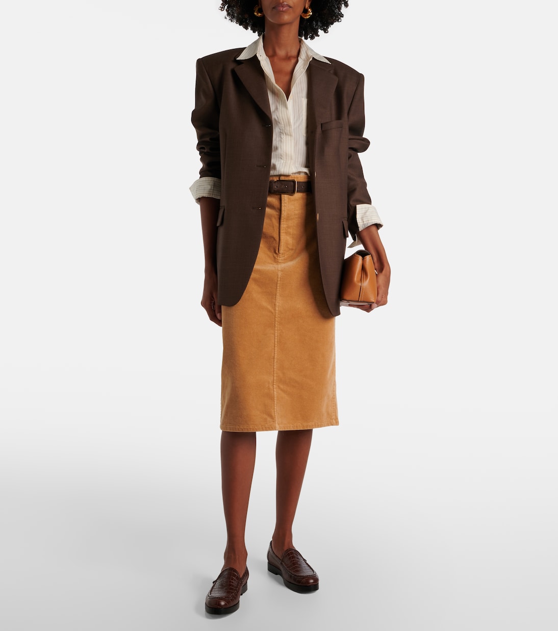 Юбка-карандаш из хлопкового вельвета Polo Ralph Lauren, Classic Camel — фото 2