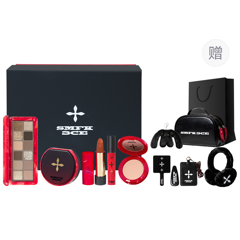 

Коробка x SMFK, лимитированная новогодняя коллекция: тени для век, румяна, помада в кушоне, легко растушевывается, стойкая 3CE, [family portrait box]n01+cement plate+nude бежевый+красный pear rule+11 saddle коричневый