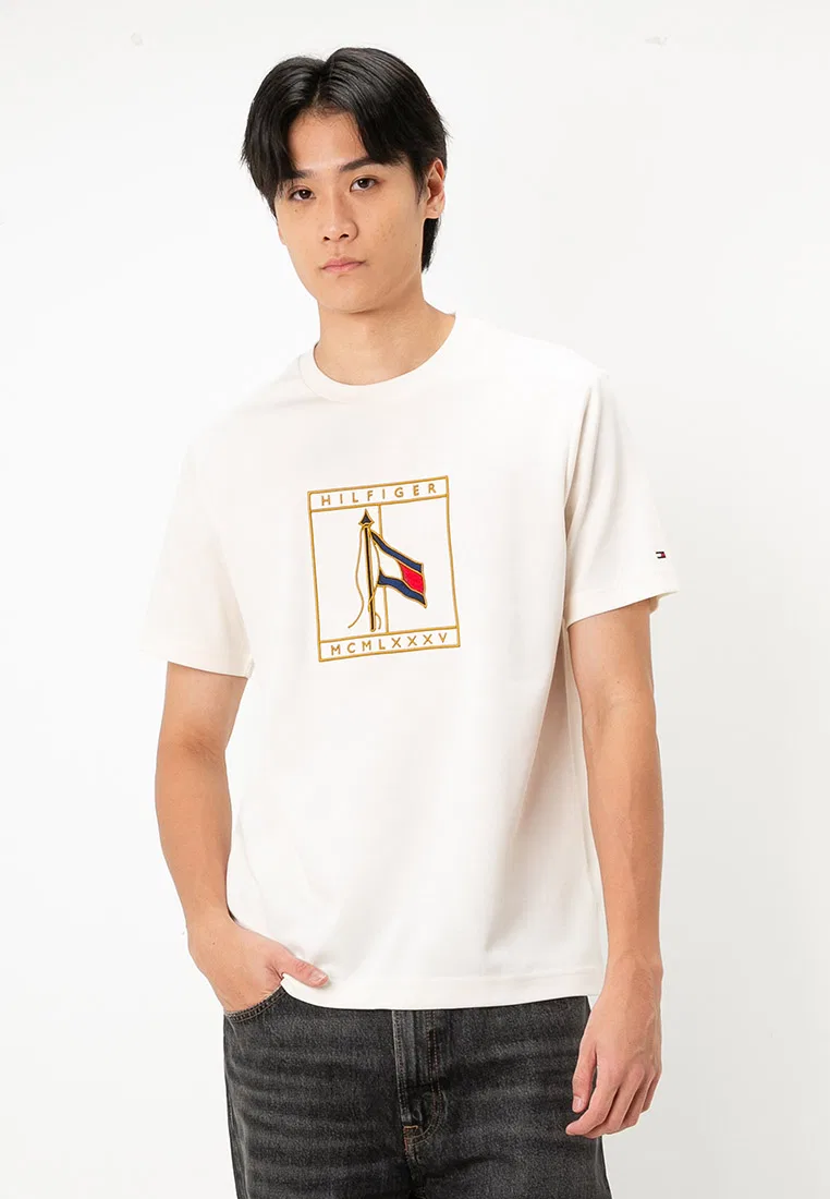 Футболка, пике, Tommy Hilfiger, слоновая кость