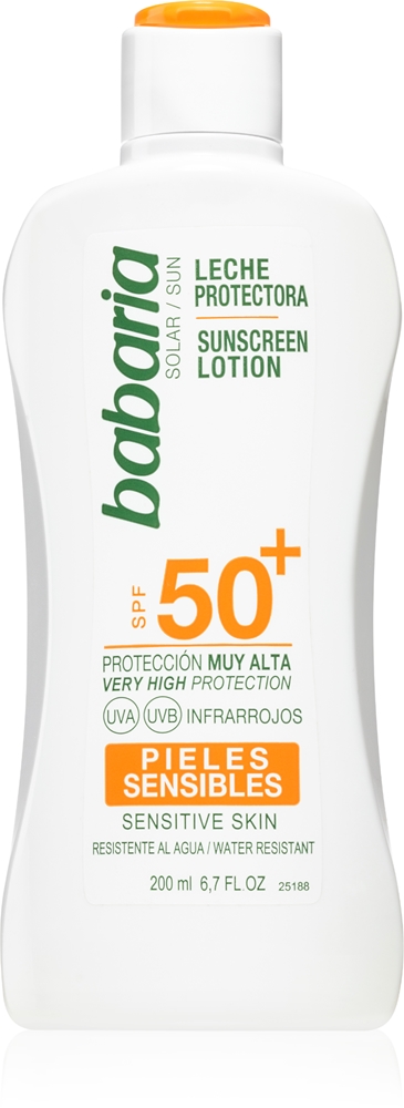 

Солнцезащитное молочко для чувствительной кожи с SPF 50+ Babaria, 200 мл