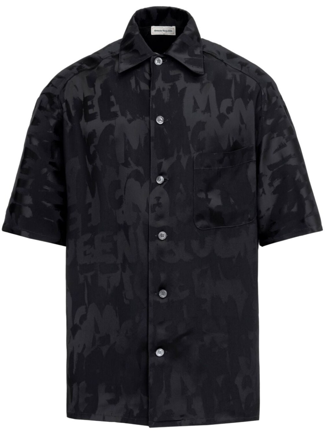 

Alexander McQueen рубашка с короткими рукавами и логотипом, черный