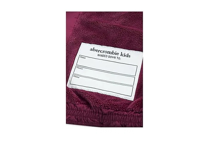 Пуховик Midweight Puffer Jacket abercrombie kids, Magenta Haze — фото 4