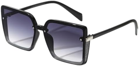 

2027 Модные большие квадратные солнцезащитные очки без оправы для женщин, с плоской верхней частью, большие солнцезащитные очки для женщин, цельные, для путешествий MTZJH, Black