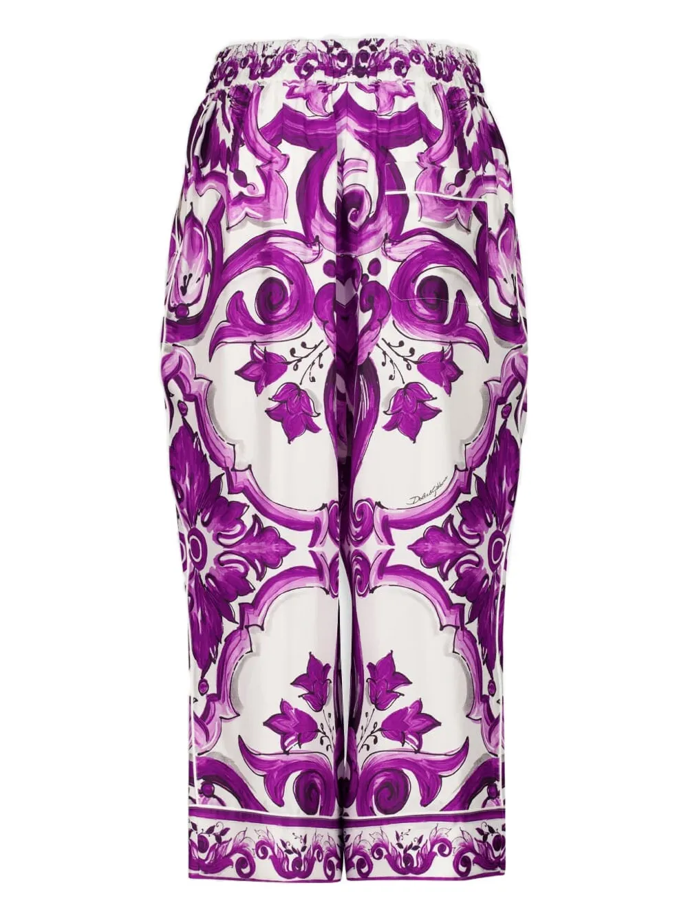 Брюки палаццо с принтом Majolica Dolce & Gabbana, фиолетовый — фото 2