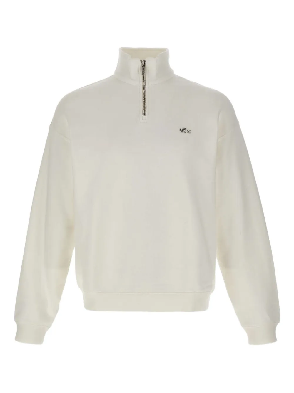 Толстовка с воротником на молнии и вышивкой Lacoste, белый