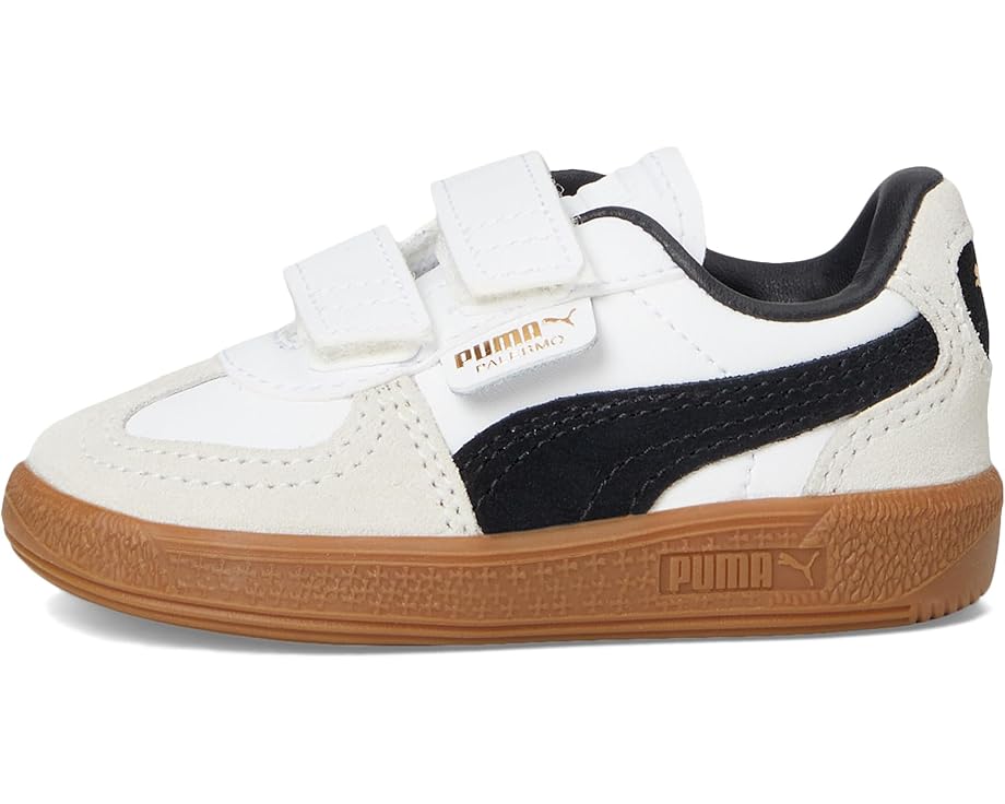 Детские кроссовки Puma Palermo Hook And Loop для малышей PUMA Kids, White/Vapor Gray/Gum — фото 4