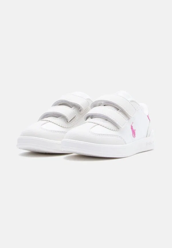 Кроссовки hollis Polo Ralph Lauren, White/Light Grey/Pink — фото 2