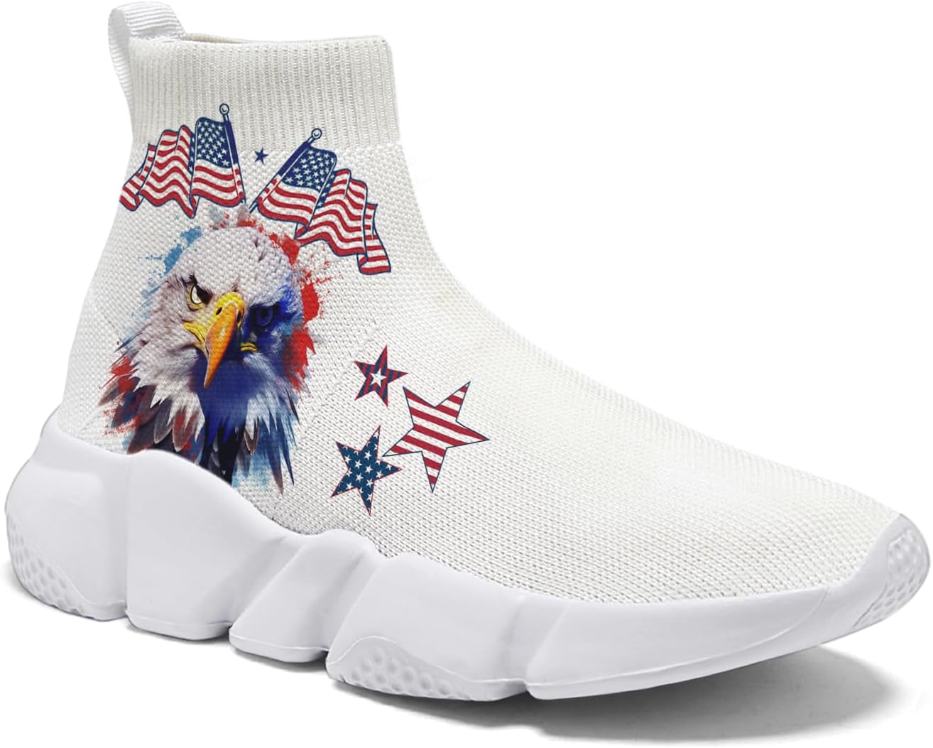 

Мужские кроссовки Hetios с граффити, слипоны для бега, размер плюс 7-15, модель July Fourth, July Fourth 07