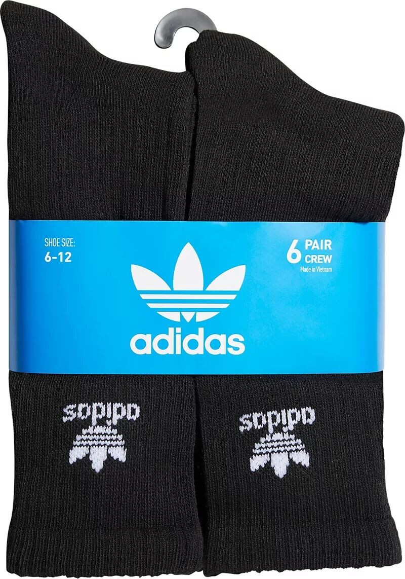 Мужские носки с трилистником Adidas Originals — 6 шт., черный — фото 2