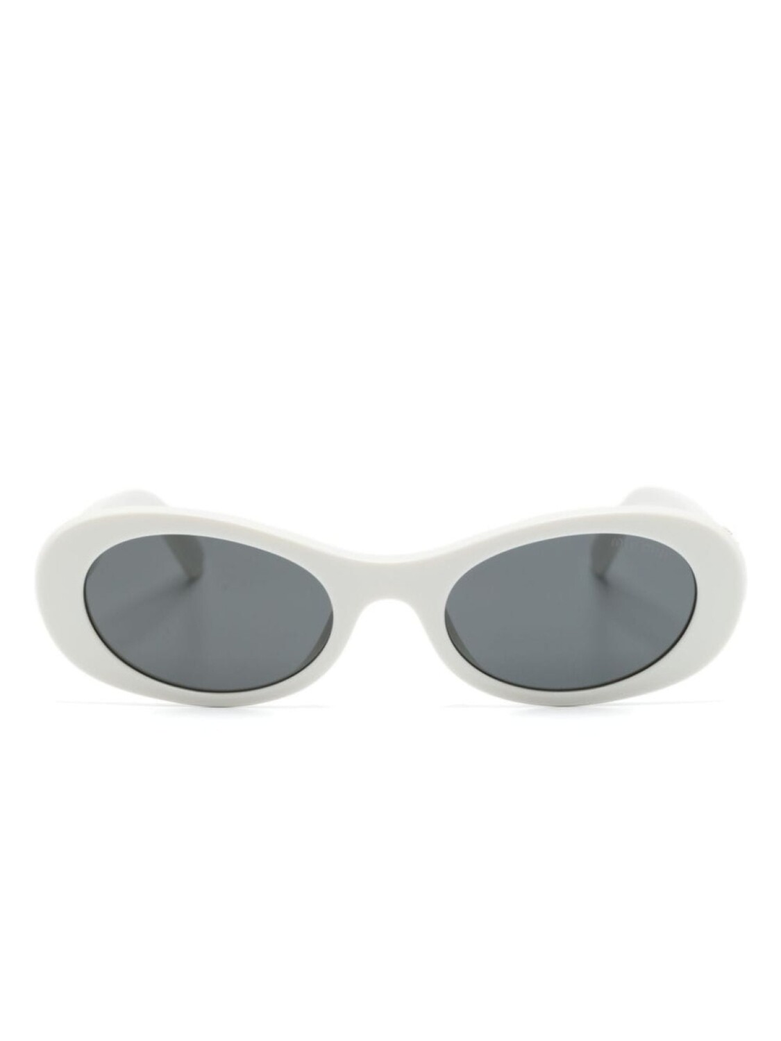 

Miu Miu Eyewear солнцезащитные очки Miu Glimpse в овальной оправе, белый