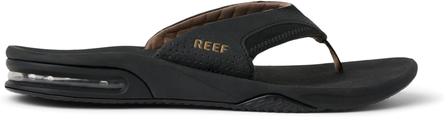 Мужские шлепанцы REEF с открывалкой для бутылок, черный/коричневый — фото 3