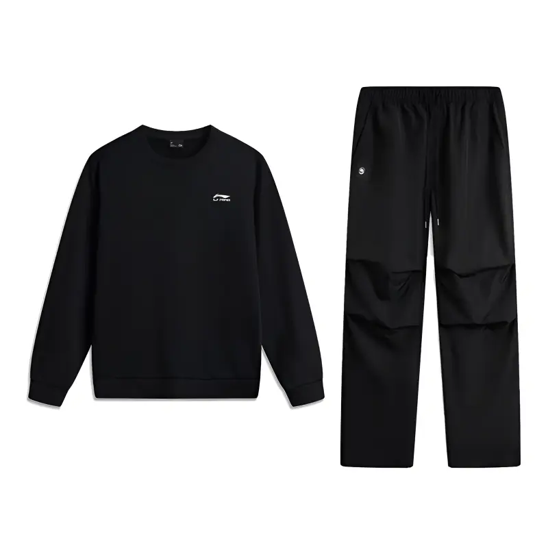 

Li Ning Повседневная спортивная одежда унисекс Черный+Черный