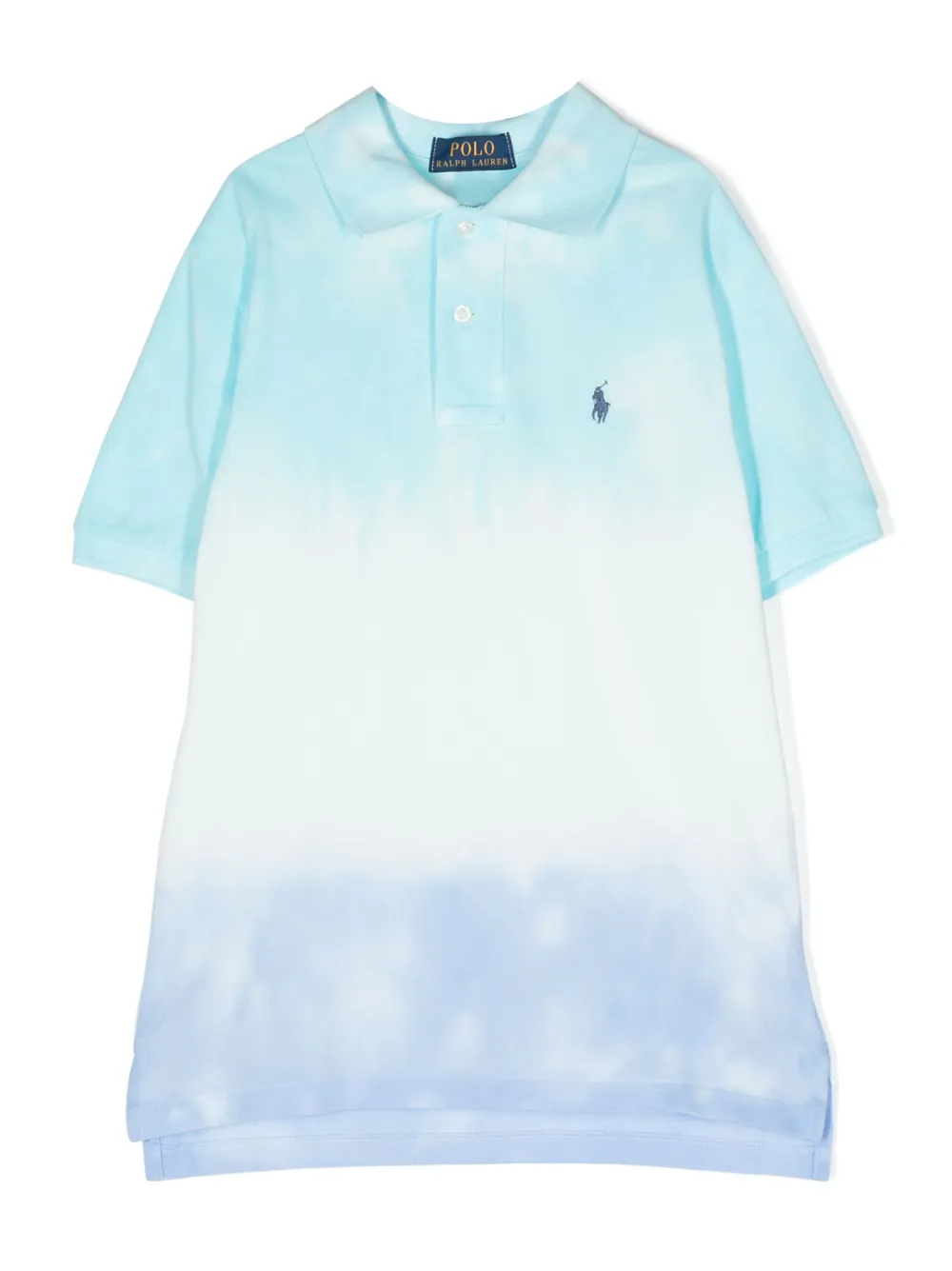 

Рубашка поло с короткими рукавами и принтом тай-дай POLO RALPH LAUREN KIDS, синий