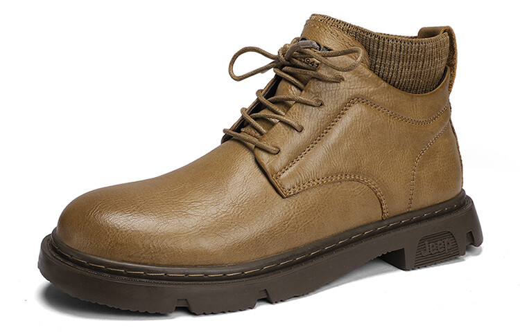 Ботинки Jeep Martin Boot Men кожаные с манжетой, коричневый — фото 4