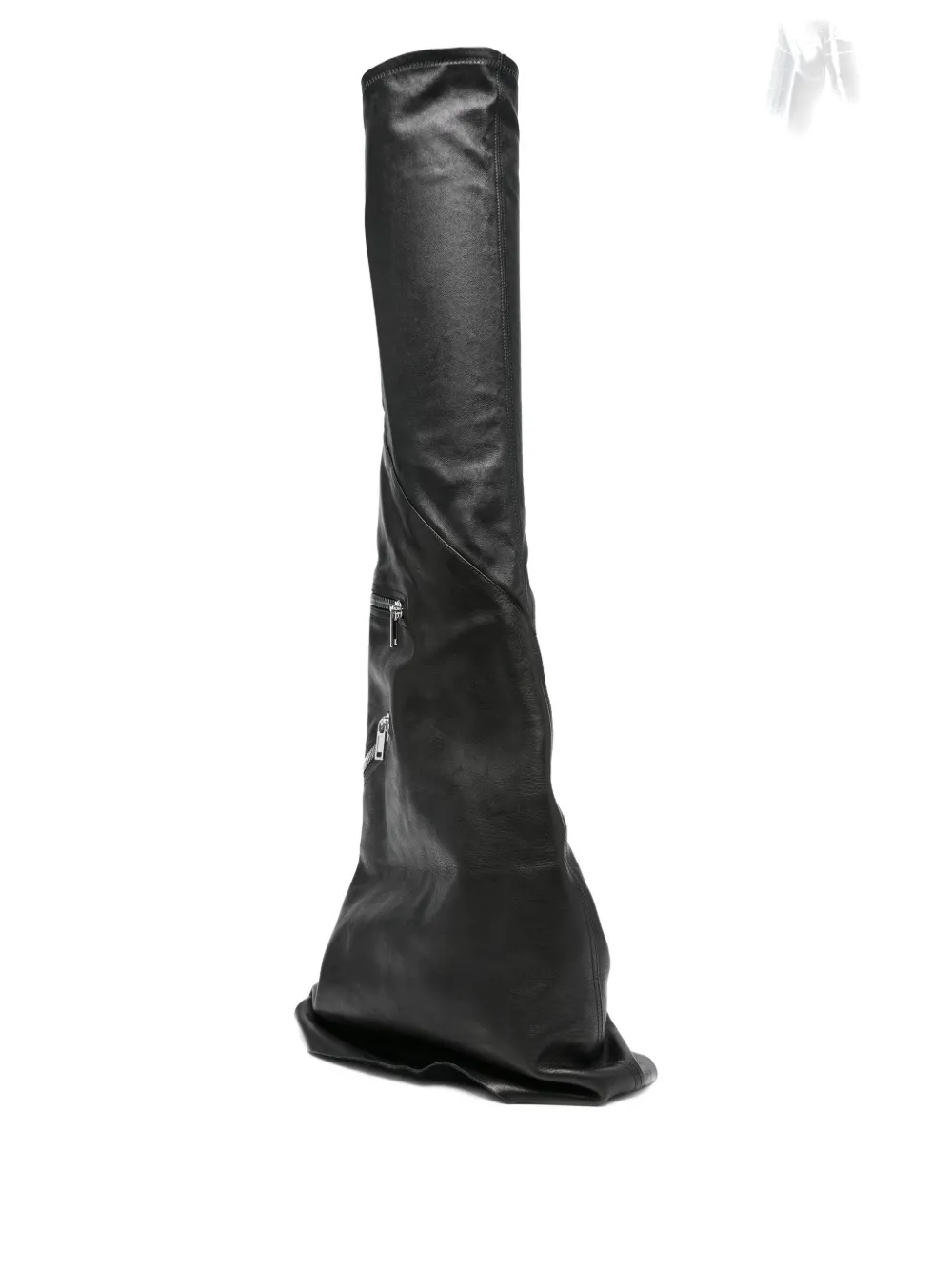 Сапоги Cargo Fetish Sneaks из телячьей кожи до колена Rick Owens, черный — фото 2