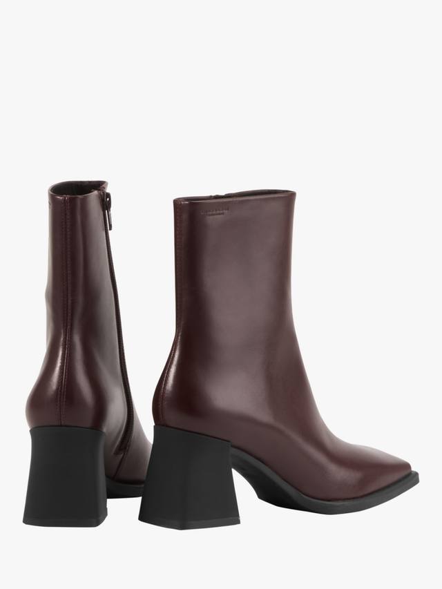 Кожаные сапоги Hedda с квадратным носком Vagabond Shoemakers, Burgundy — фото 3
