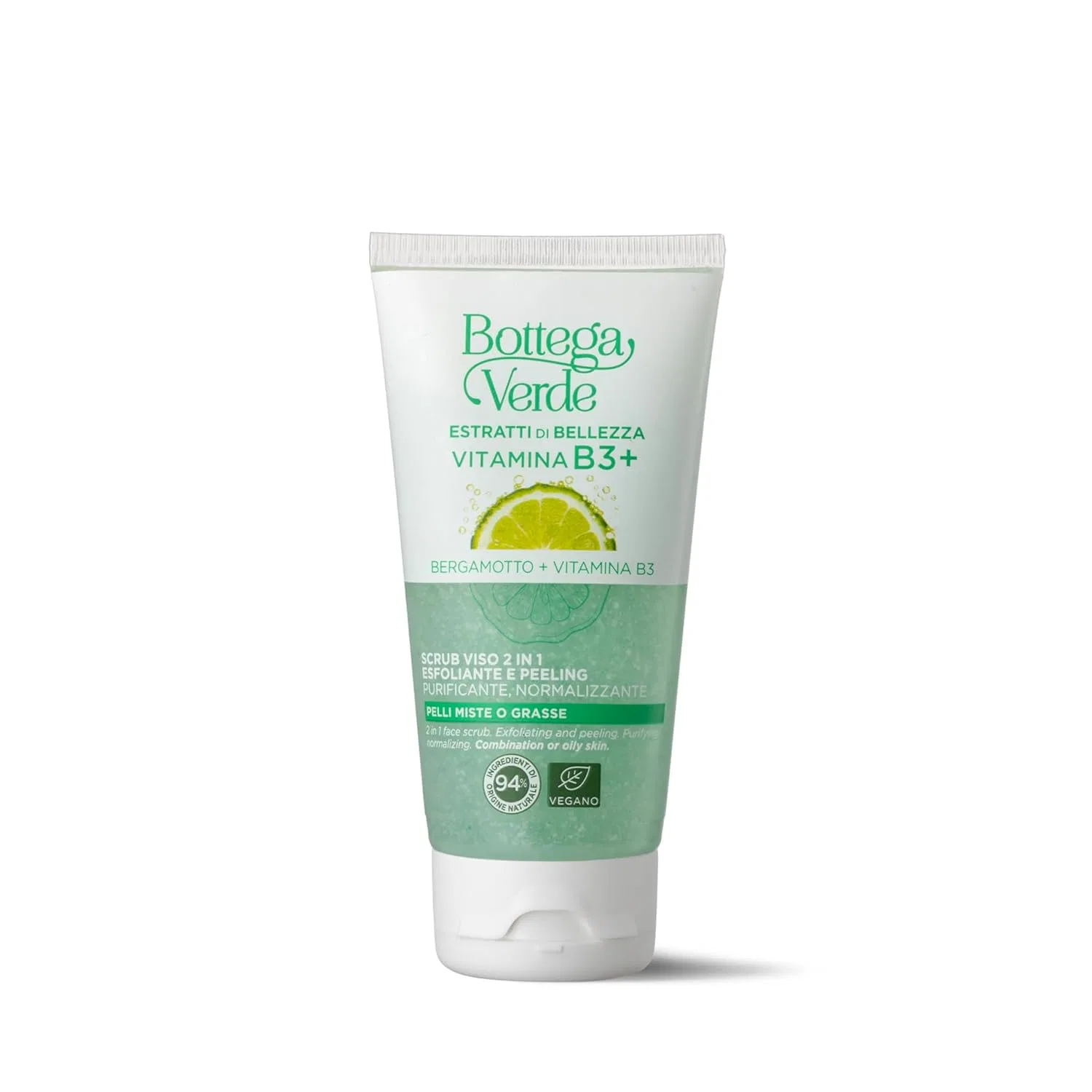 Скраб для лица 2 в 1 с витамином B3 и бергамотом от Bottega Verde Bottega Verde