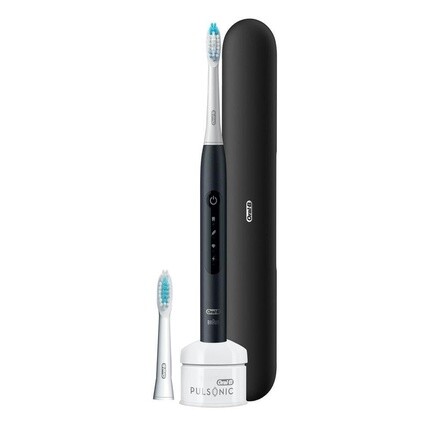 

Зубная щетка Pulsonic Slim Luxe 4500 Matte Black Travel Edition Sonic с аккумулятором, Oral-B