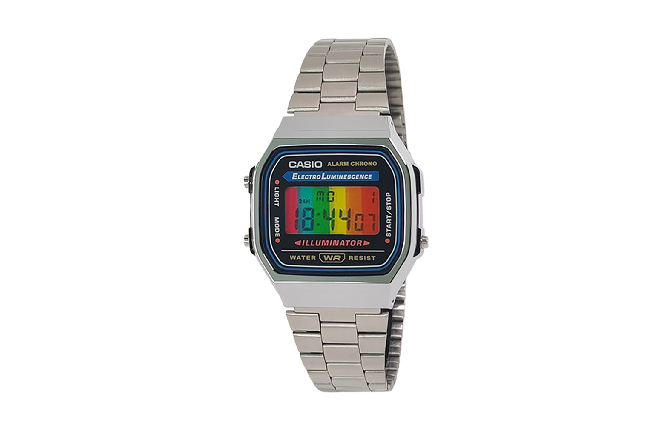 

CASIO Мужские часы Retrofit Series с кварцевым механизмом, стальной браслет, черный циферблат