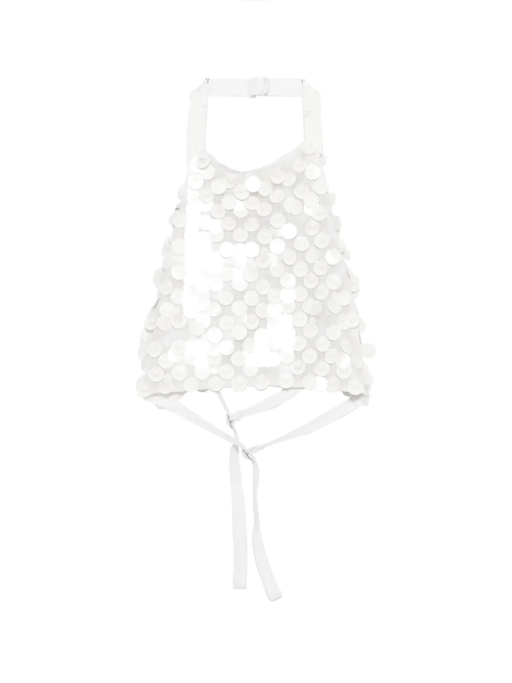 

Топ с вышивкой пайетками P.A.R.O.S.H., белый