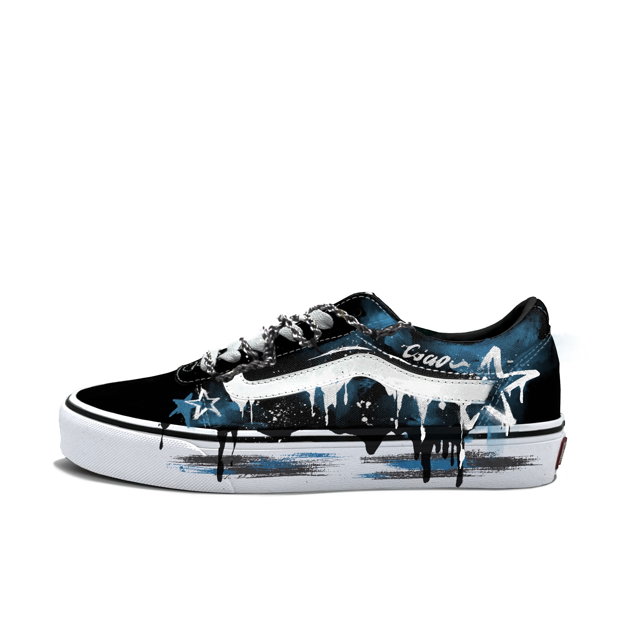 

Vans Износостойкие низкие кроссовки Ward для скейтбординга, мужские, сине-белые