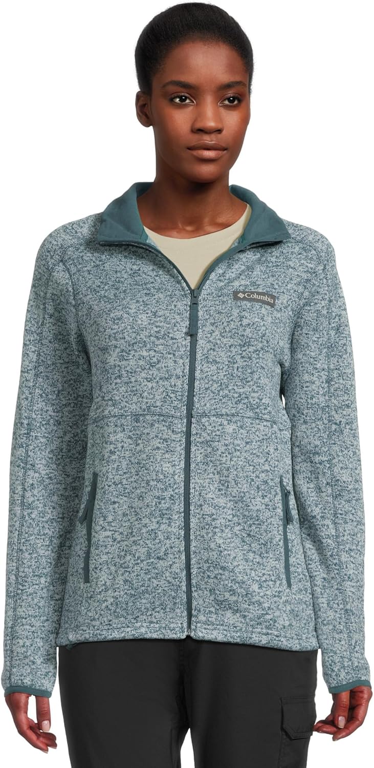 

Columbia женская кофта Sweater Weather Full Zip II, Snowdrift/Blue Hint Heather