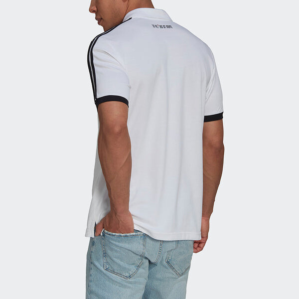 Футболка 21-22 season juventus soccer/football casual training short sleeve polo shirt white Adidas, белый — фото 3