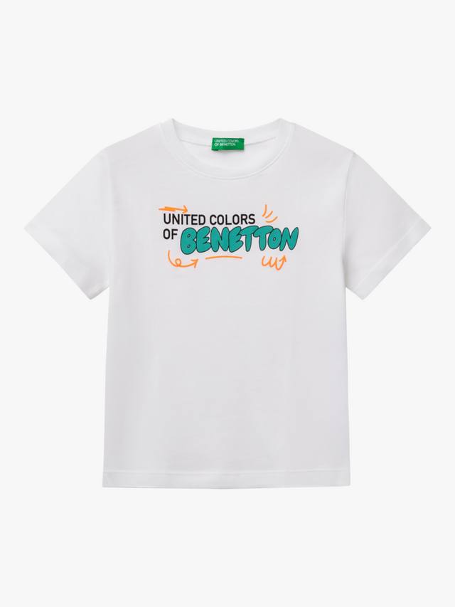 

Детская футболка с логотипом Benetton, Optical White