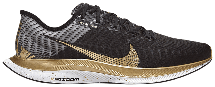 

Кроссовки Nike Zoom Pegasus Turbo 2 'Shanghai City - Black Metallic Gold', черный