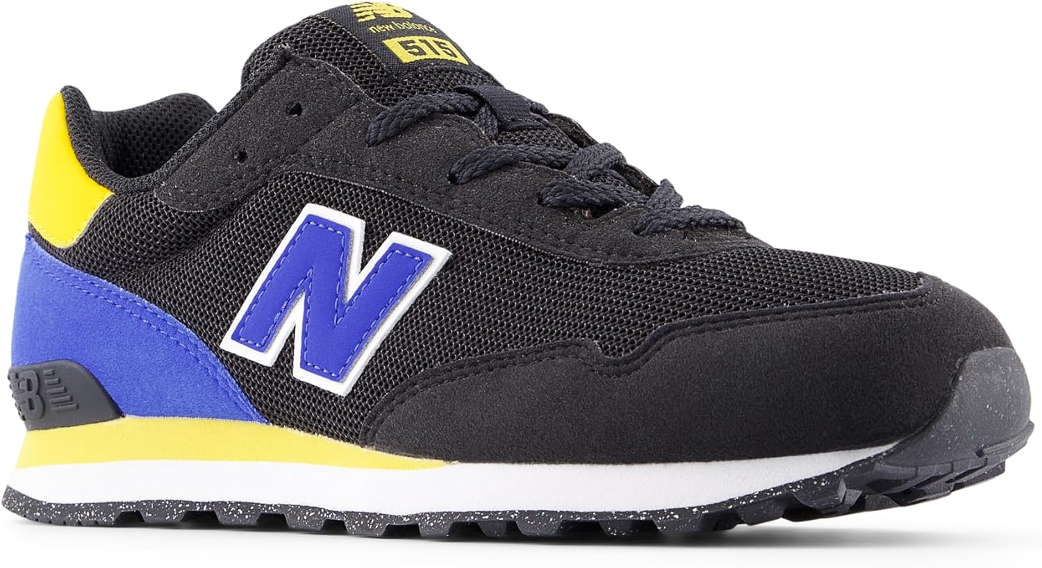 Кроссовки New Balance Kids 515 V1 на шнуровке, черный/синий — фото 3
