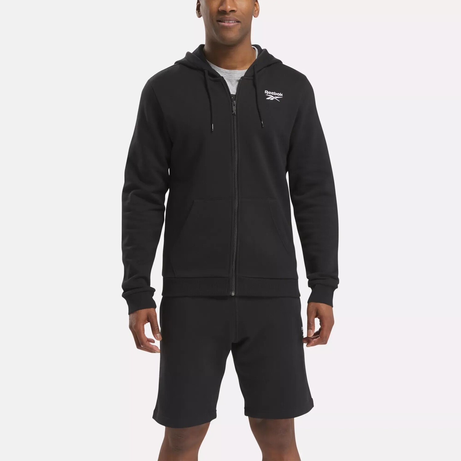 

Флисовая толстовка с молнией во всю длину Identity Small Logo Reebok, черный